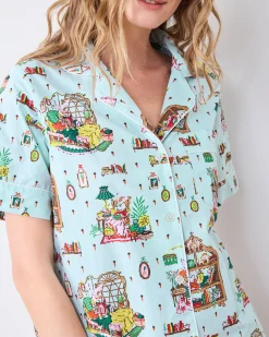 Short PJ Set in Reading Nook