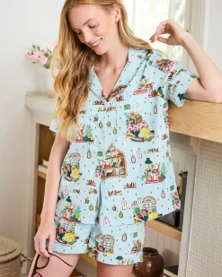 Short PJ Set in Reading Nook