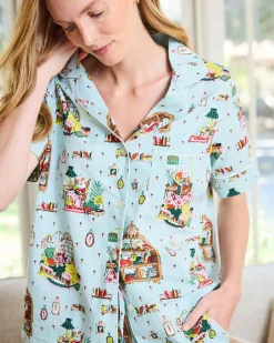 Short PJ Set in Reading Nook