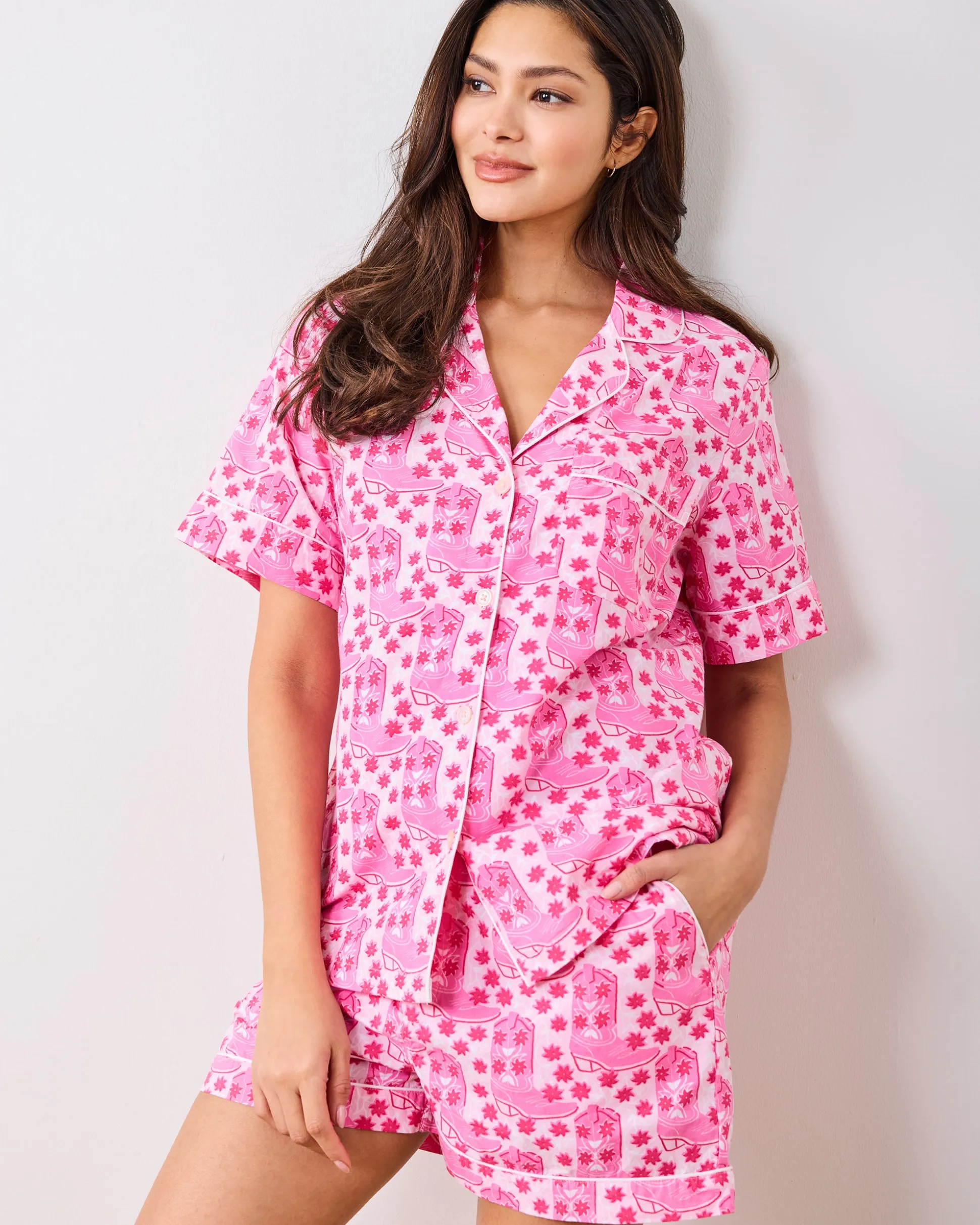 Short PJ Set in Rhinestone Cowgirl