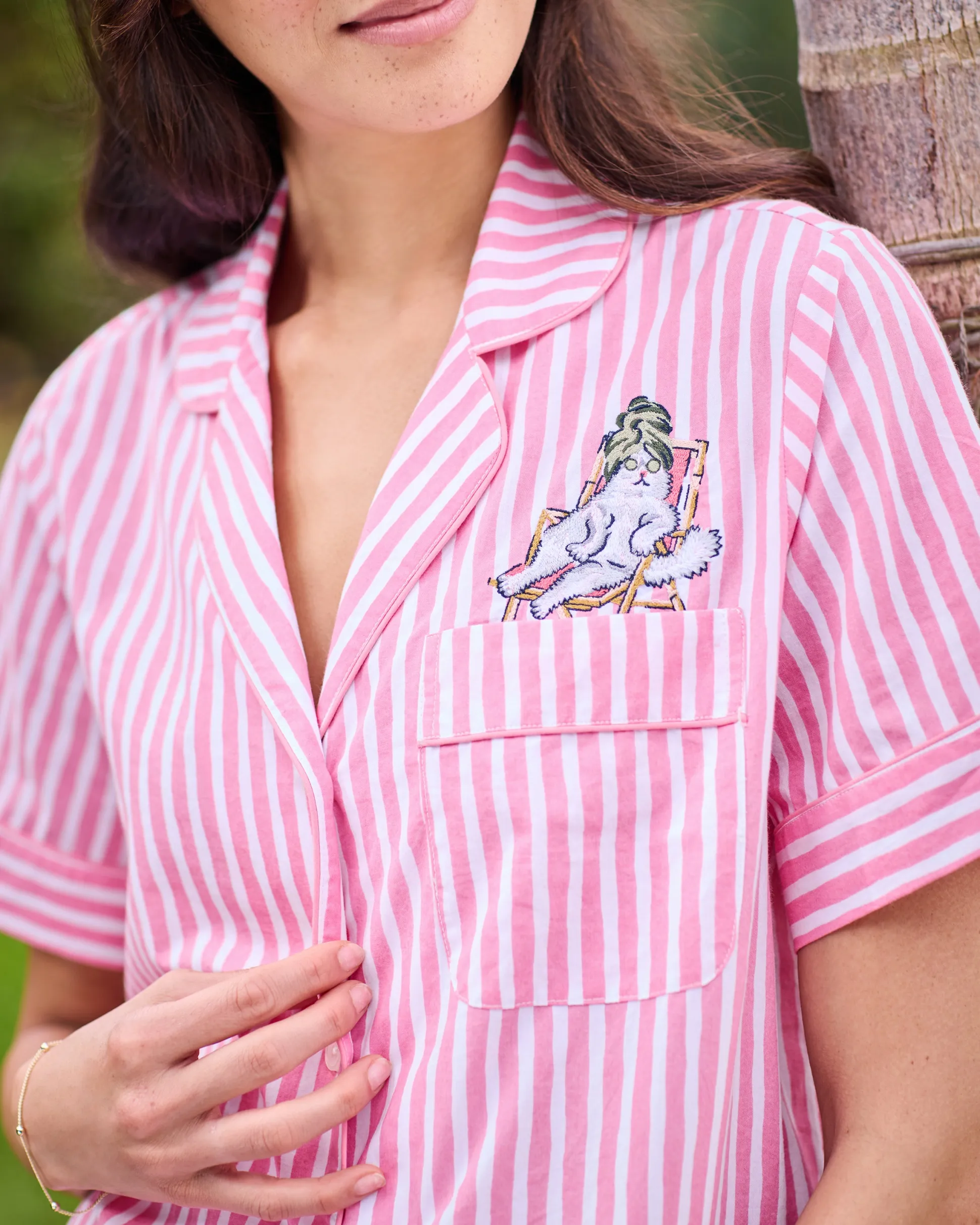 Short PJ Set in Spa Day Stripes