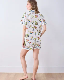 Short PJ Set in Spring Showers