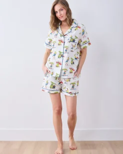 Short PJ Set in Spring Showers