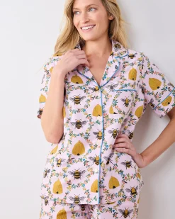 Short PJ Set in Sweet Bee