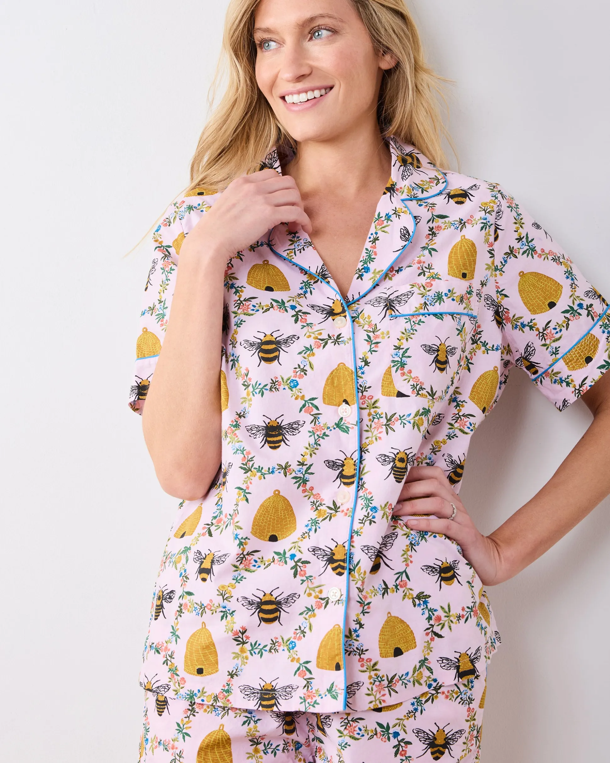 Short PJ Set in Sweet Bee