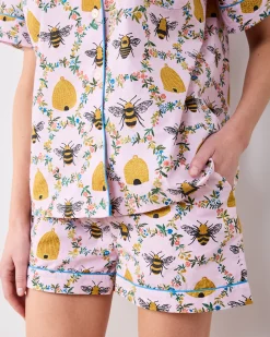 Short PJ Set in Sweet Bee