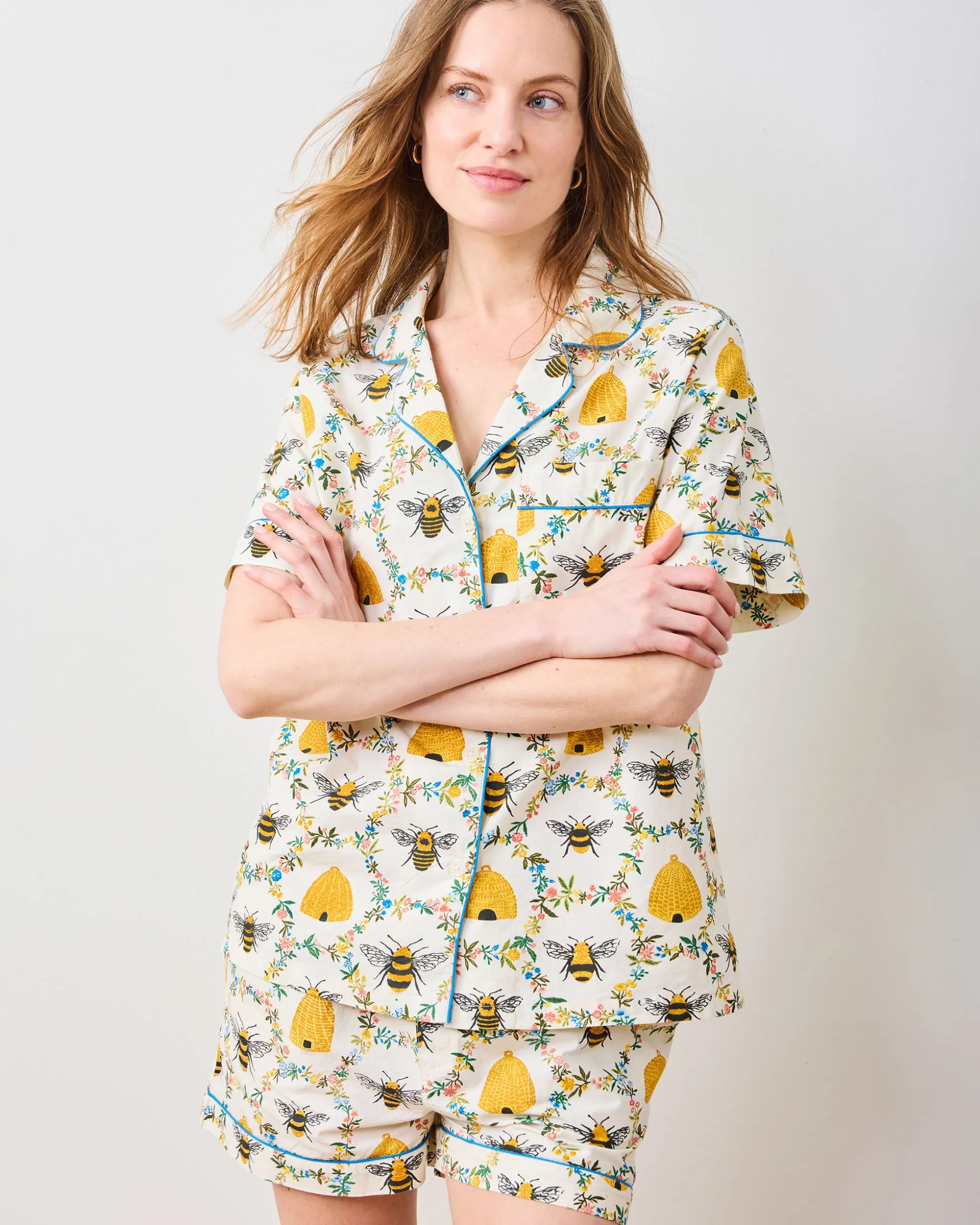 Short PJ Set in Sweet Bee