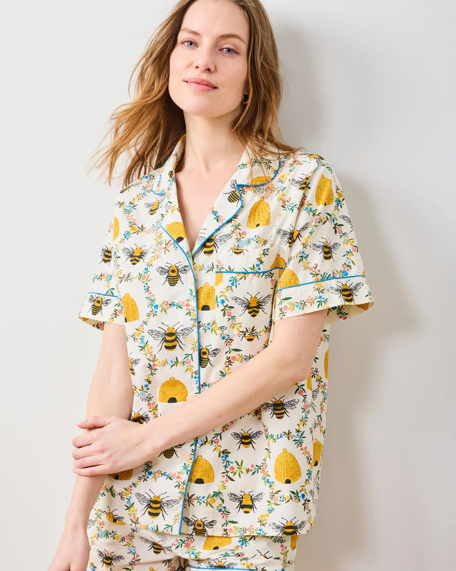 Short PJ Set in Sweet Bee