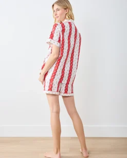Short PJ Set in Sweetheart Stripes