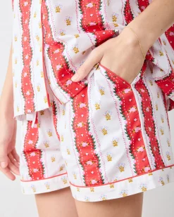 Short PJ Set in Sweetheart Stripes