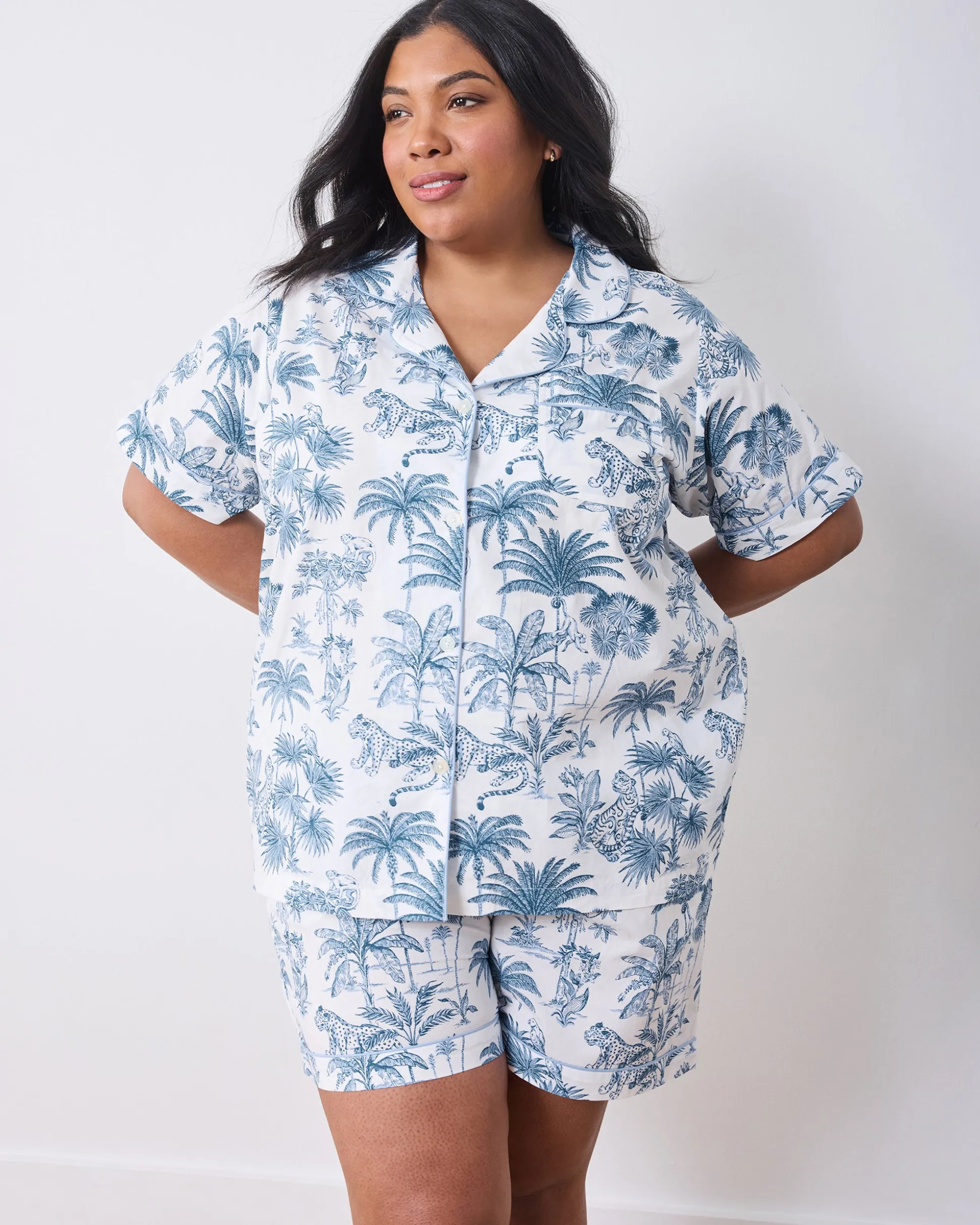 Short PJ Set in Tropical Toile