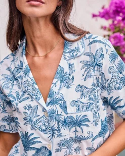 Short PJ Set in Tropical Toile