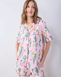 Short PJ Set in Tulip Trail