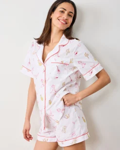 Short PJ Set in Western Embroidery
