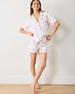 Short PJ Set in Western Embroidery