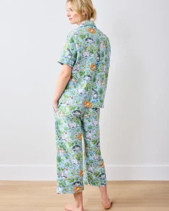 Short Sleeve Top & Cropped Pants Set in Must Love Cats