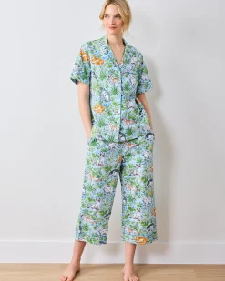 Short Sleeve Top & Cropped Pants Set in Must Love Cats