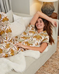 Short Sleeve Top & Long Pants PJ Set in Bagheera
