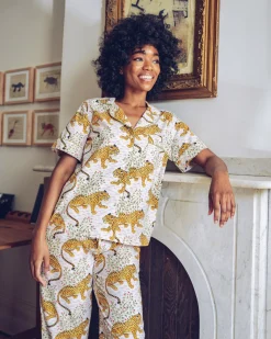 Short Sleeve Top & Long Pants PJ Set in Bagheera