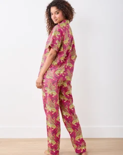 Short Sleeve Top & Long Pants Set in Bagheera