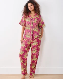 Short Sleeve Top & Long Pants Set in Bagheera