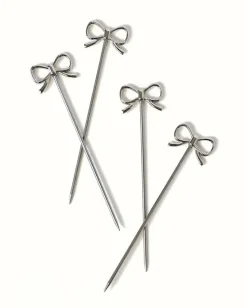 Silver Bow Cocktail Picks in House of Gleason