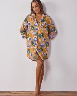 Sleep Shirt in Champagne & Caviar
