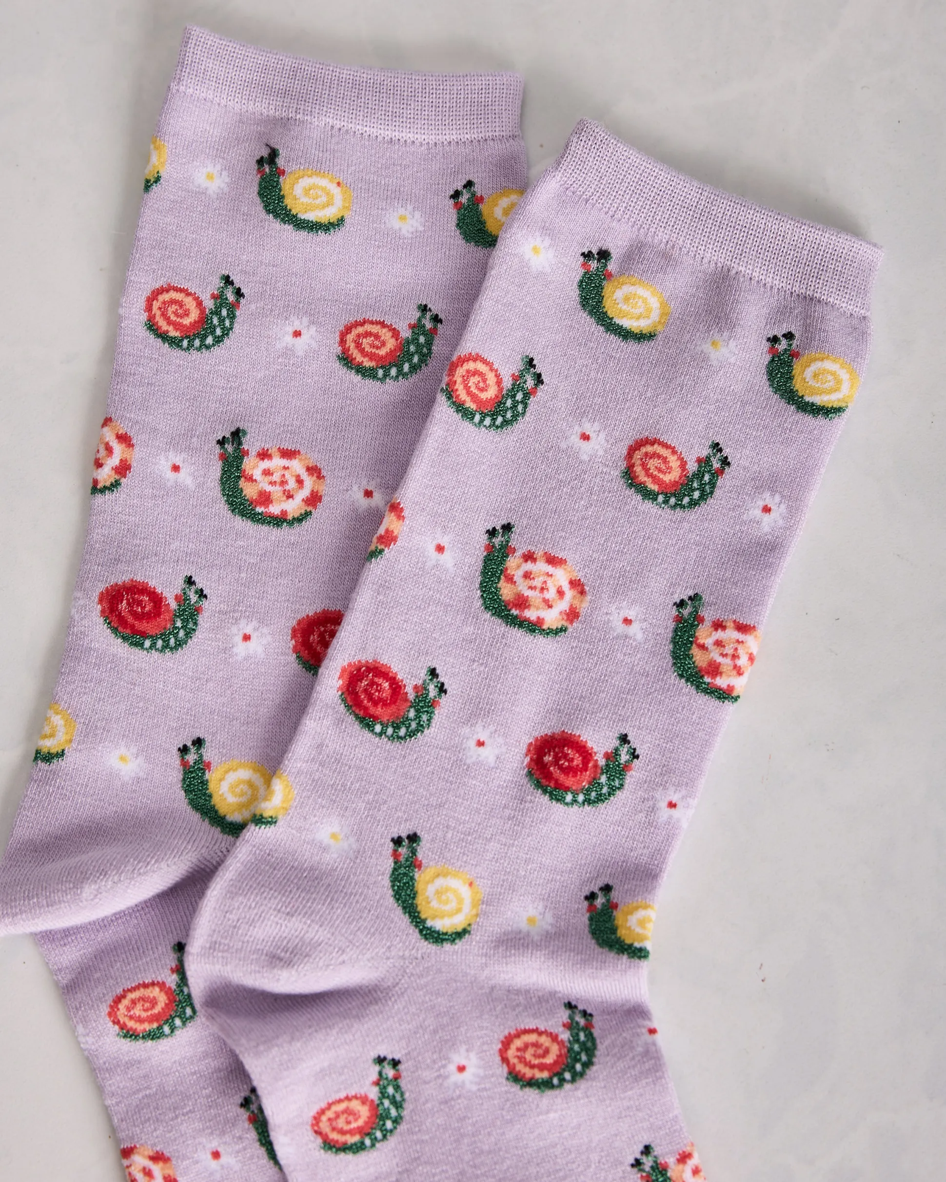 Snails Bamboo Crew in Lavender Combo