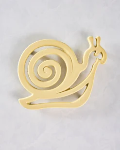 Snail Trivet in Soft Yellow Combo