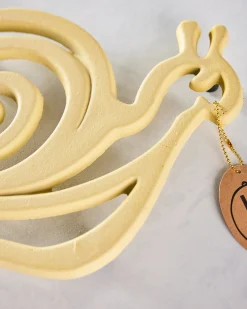 Snail Trivet in Soft Yellow Combo