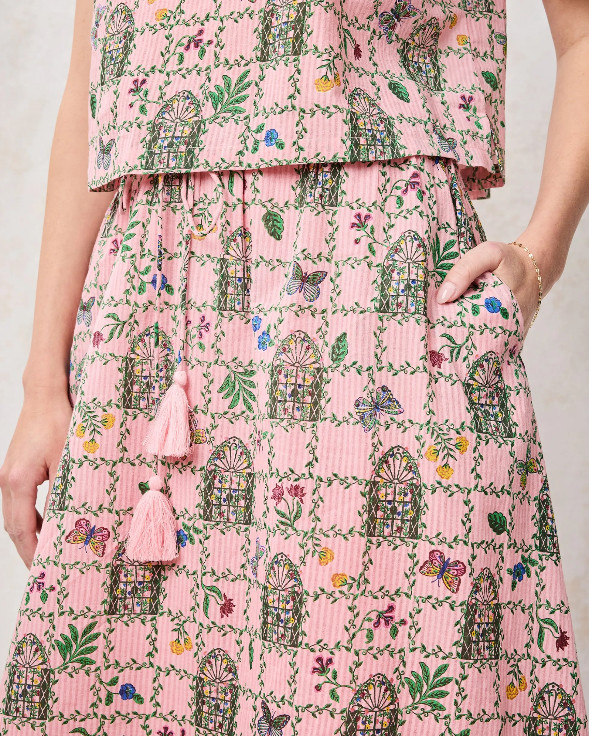 Sofia Skirt in Gilded Greenhouse