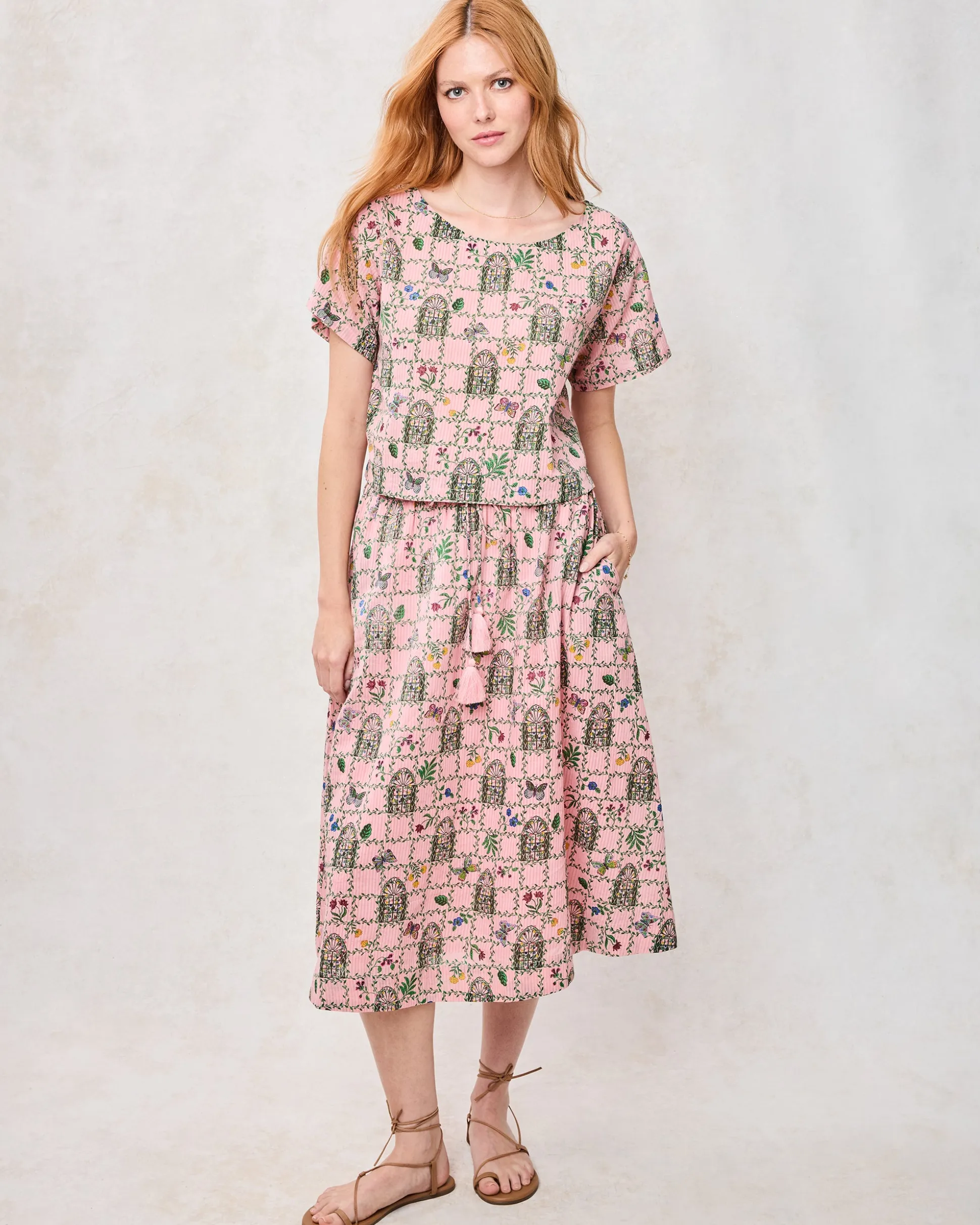Sofia Skirt in Gilded Greenhouse