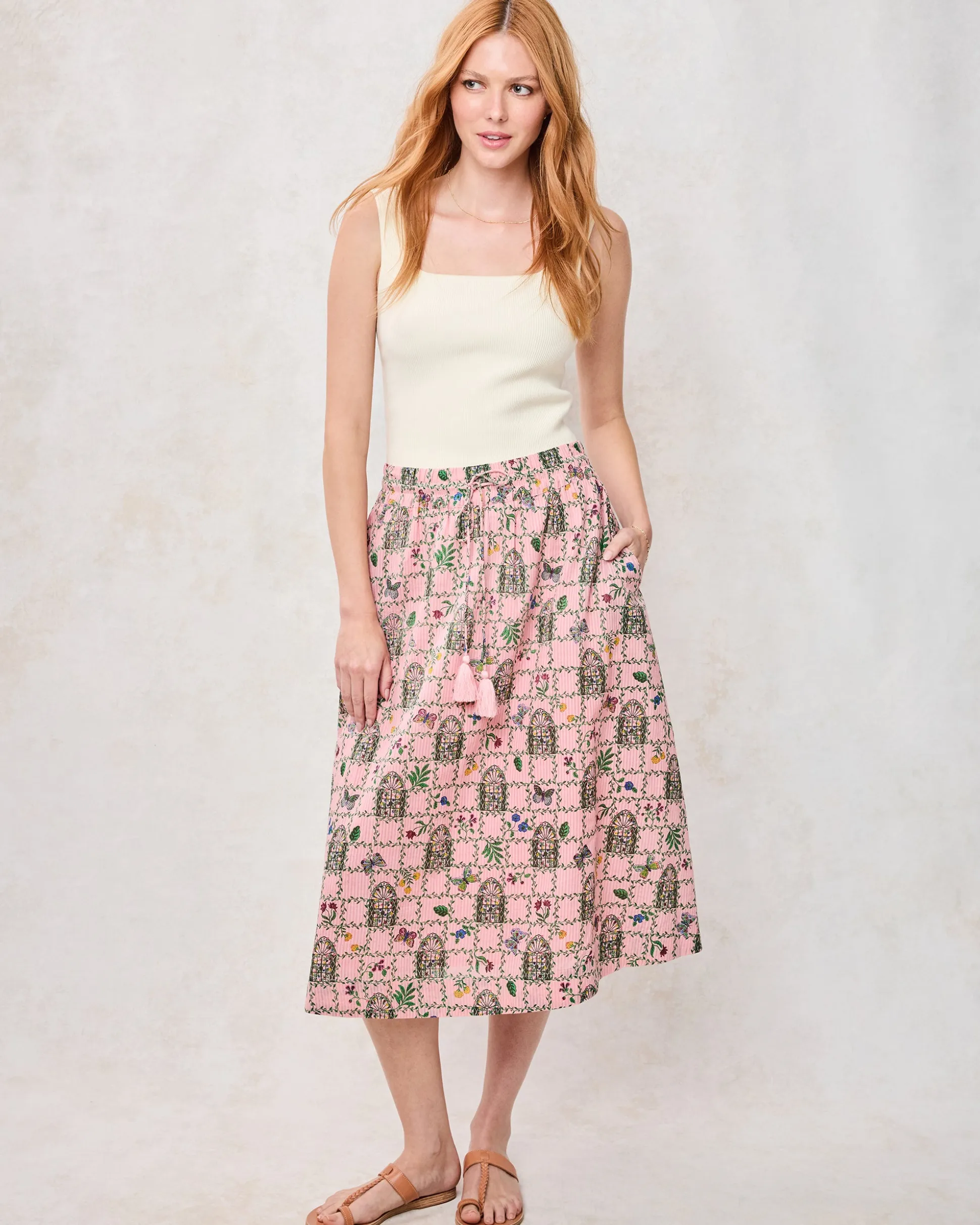 Sofia Skirt in Gilded Greenhouse