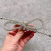 Sparkling Bow Barette in Silver