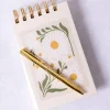 Spiral Notebook with Pen Flower Market Daisy in Cream
