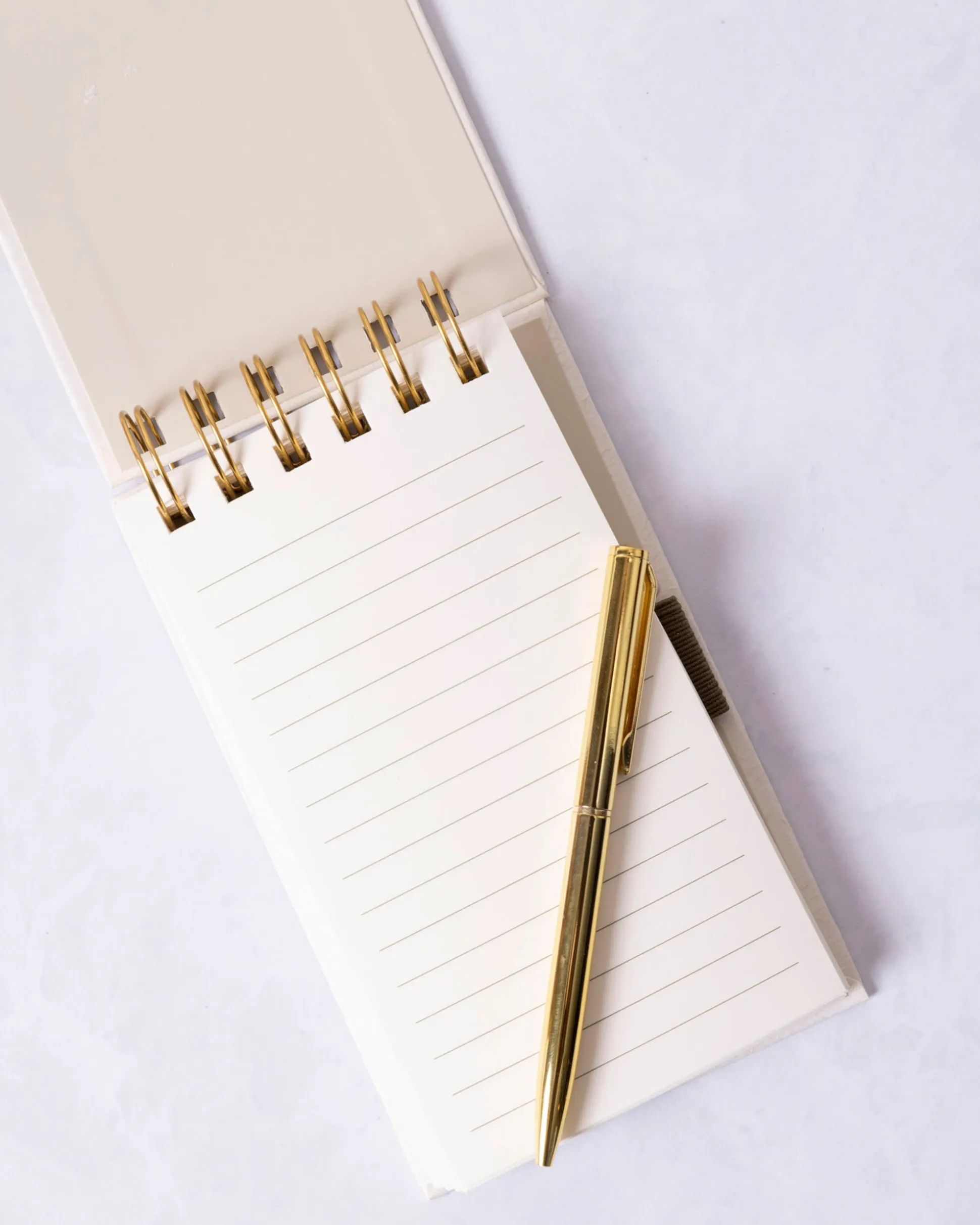 Spiral Notebook with Pen Flower Market Daisy in Cream