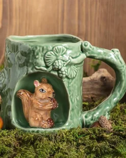 Squirrel Mug in Green Combo