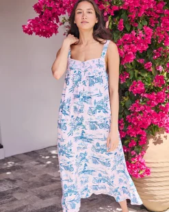 Star Lit Sky Nightgown in Mermaid Toile