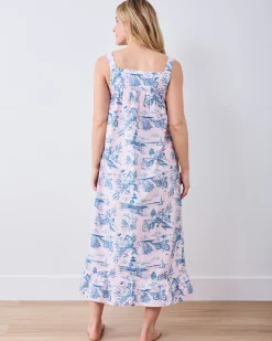 Star Lit Sky Nightgown in Mermaid Toile
