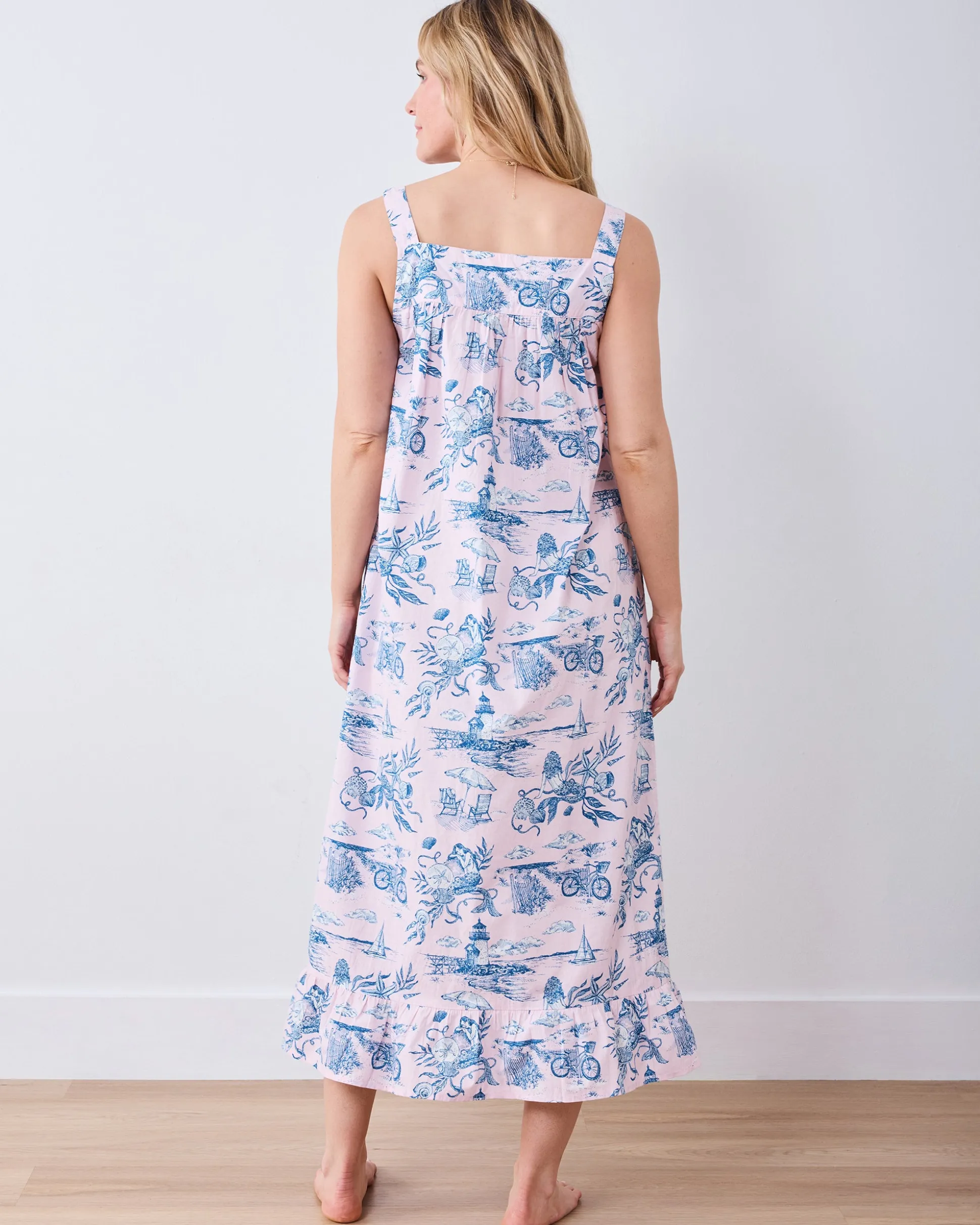 Star Lit Sky Nightgown in Mermaid Toile