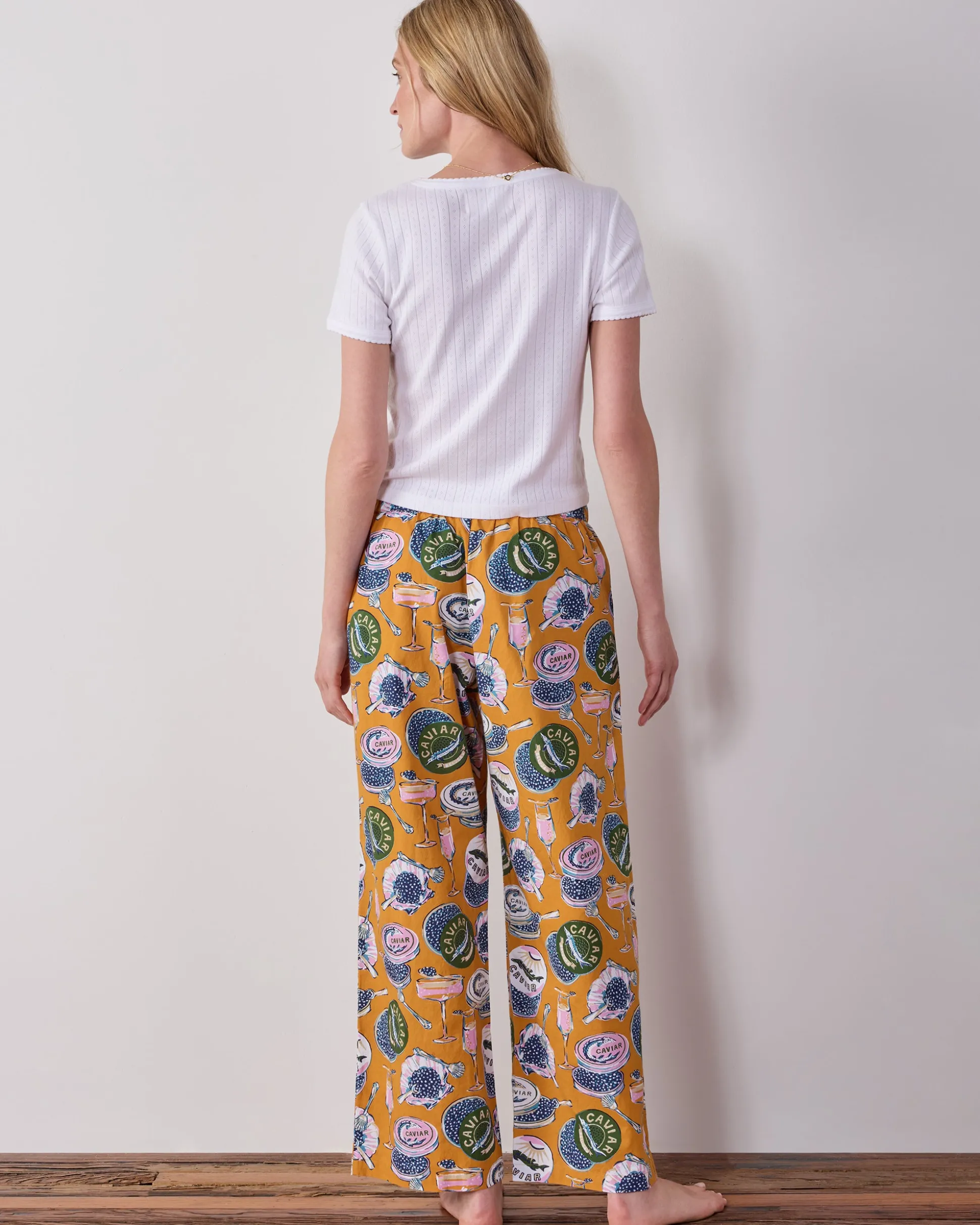 Tall Astrid PJ Pant in Champagne & Caviar