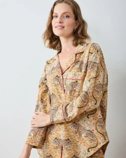 Tall Lightweight Flannel Long PJ Set in Bagheera