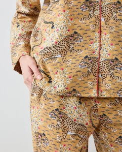 Tall Lightweight Flannel Long PJ Set in Bagheera