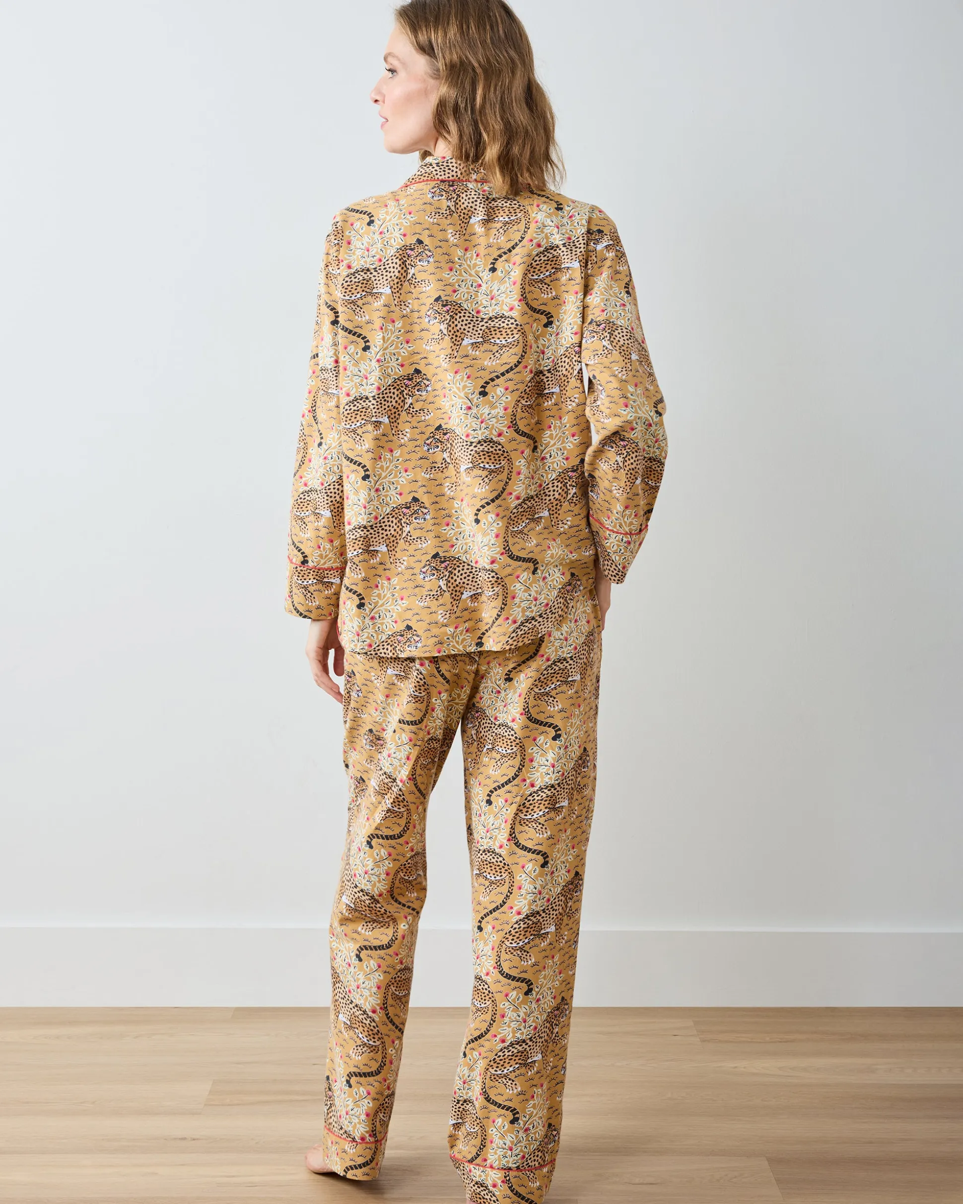 Tall Lightweight Flannel Long PJ Set in Bagheera