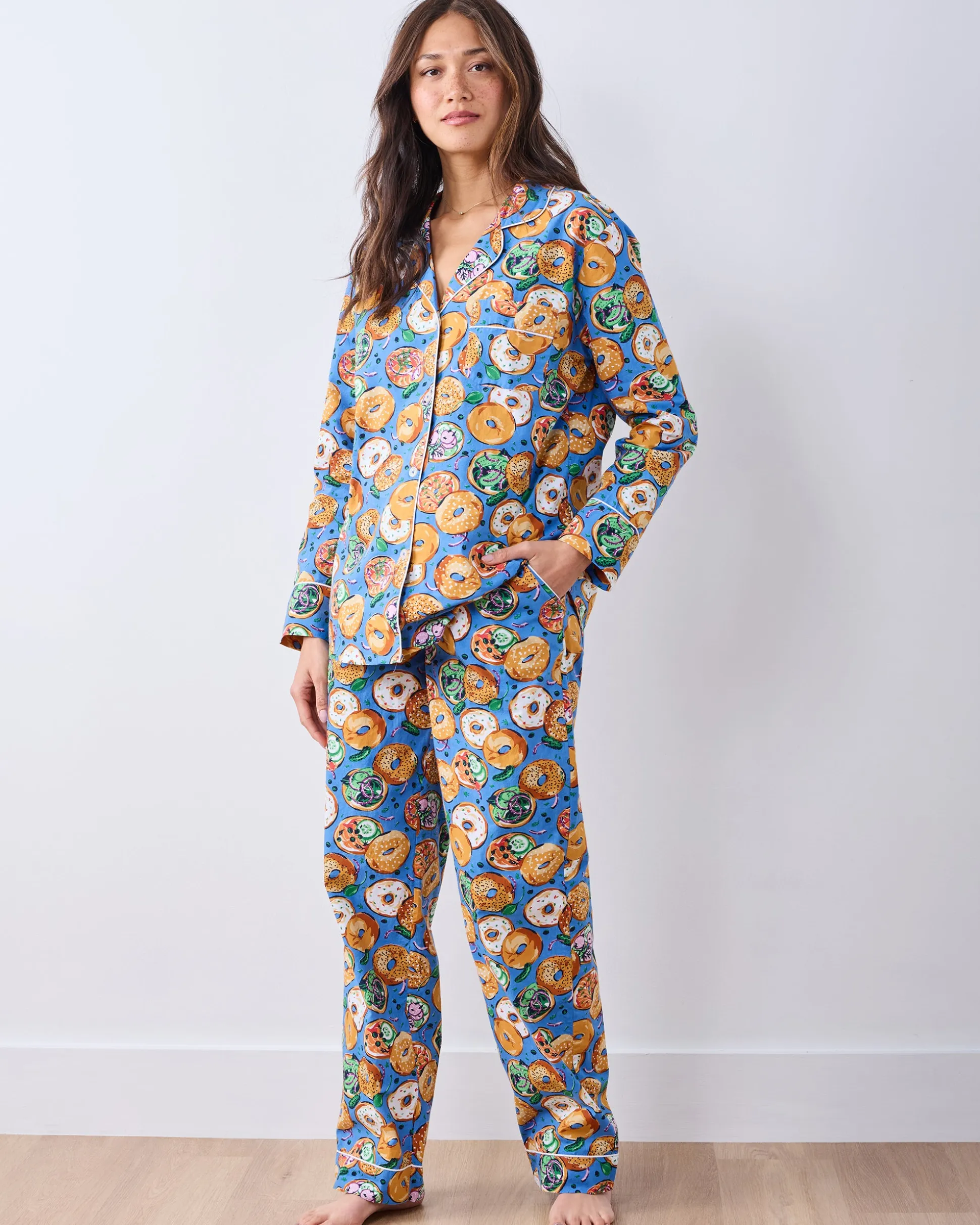 Tall Long PJ Set in Bagels & Schmear