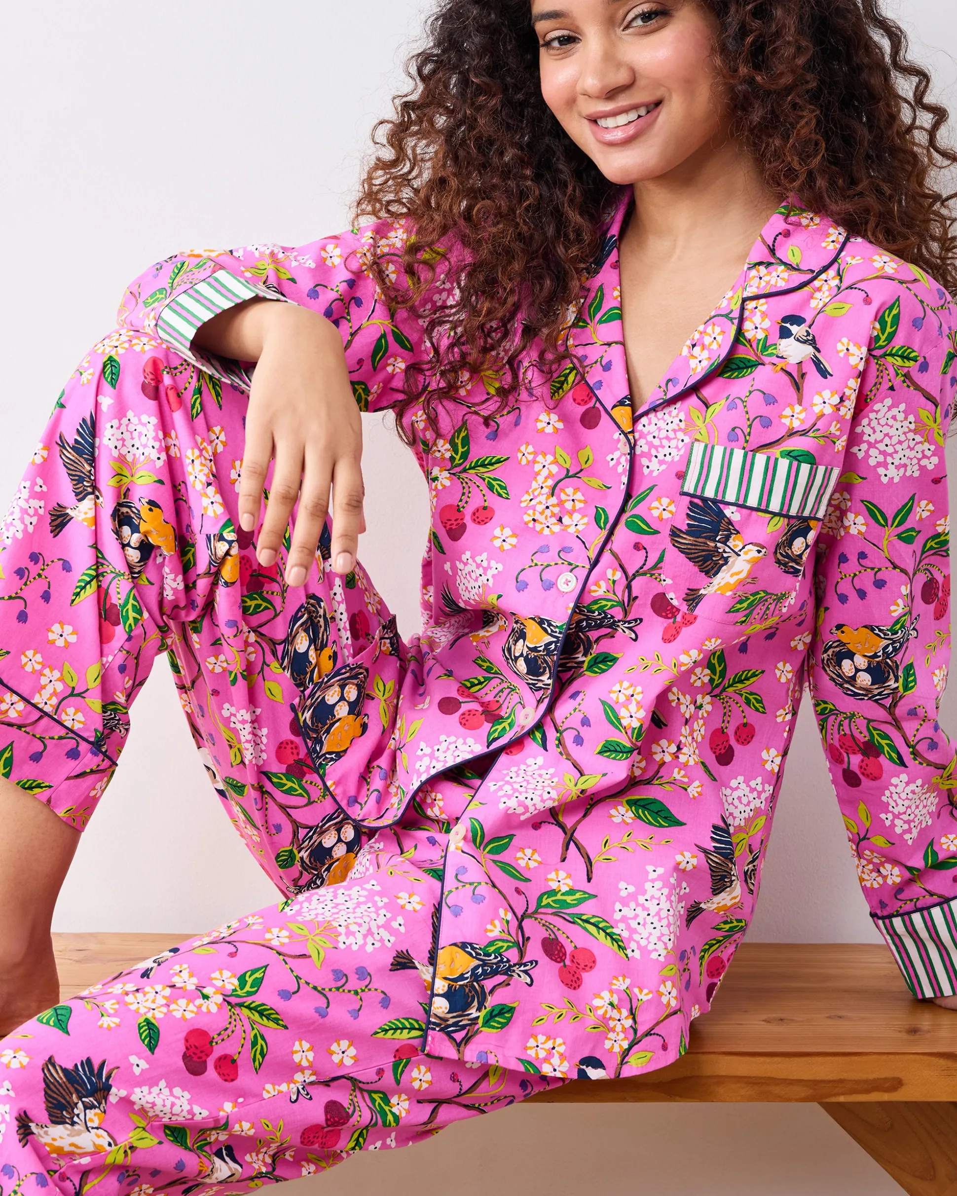Tall Long PJ Set in Bird & Blossom