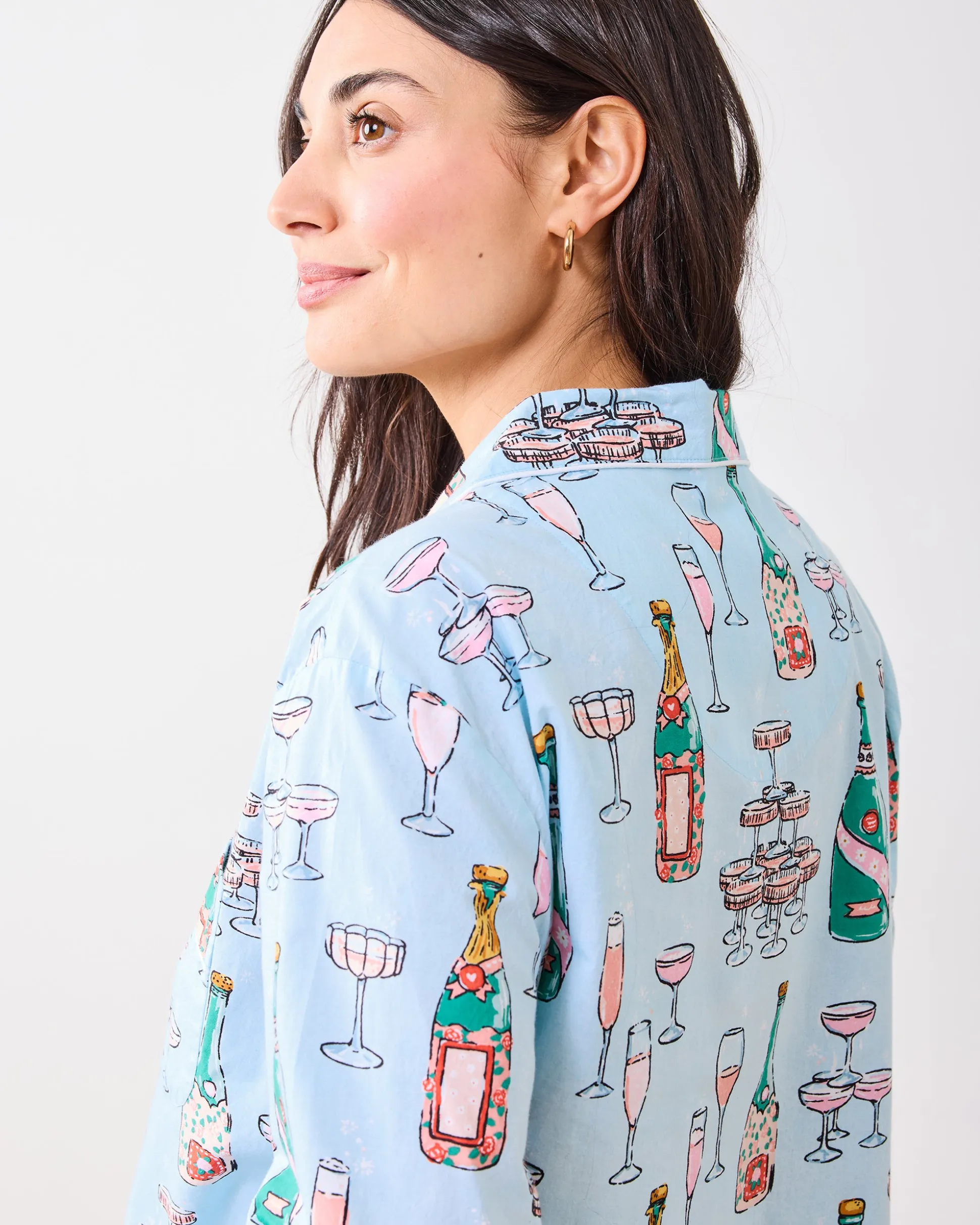 Tall Long PJ Set in Champagne Tower