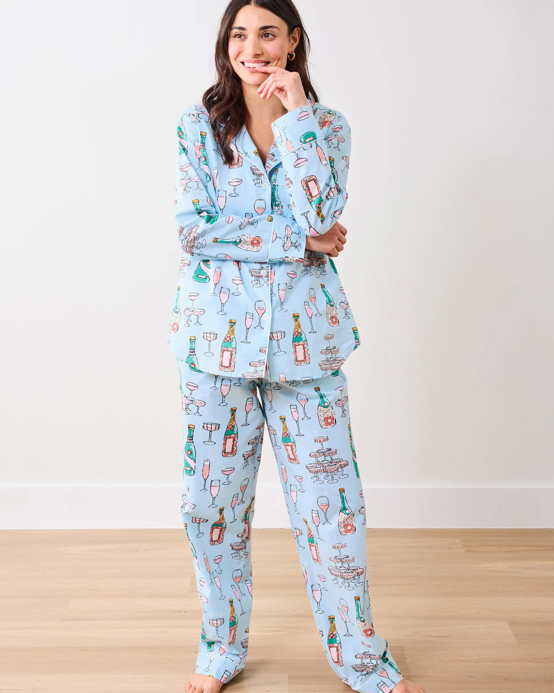 Tall Long PJ Set in Champagne Tower
