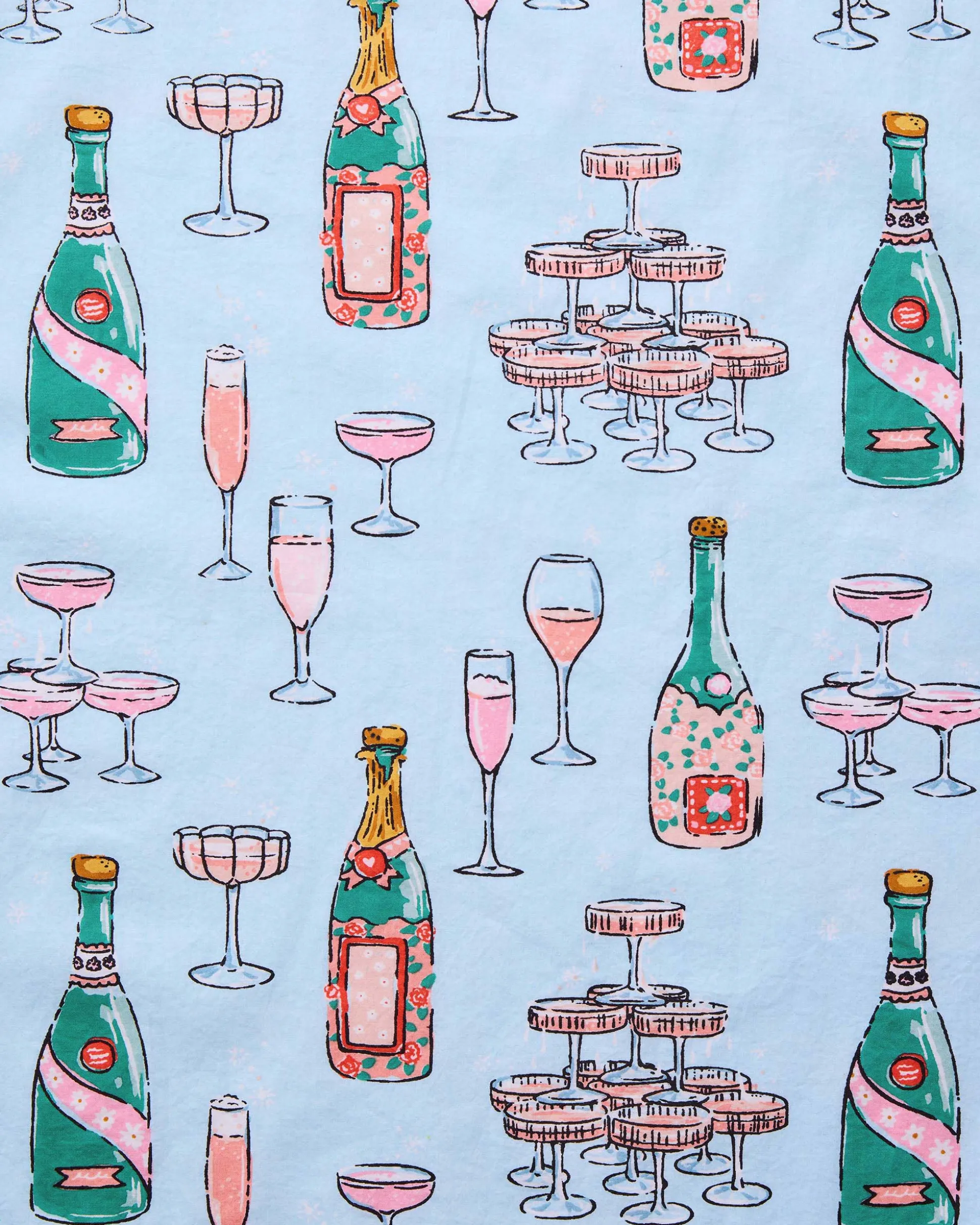 Tall Long PJ Set in Champagne Tower