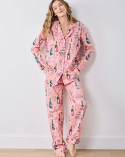 Tall Long PJ Set in Champagne Tower